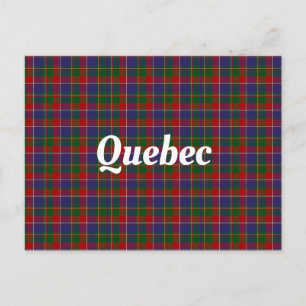 Quebec Tartan Kariert Postkarte