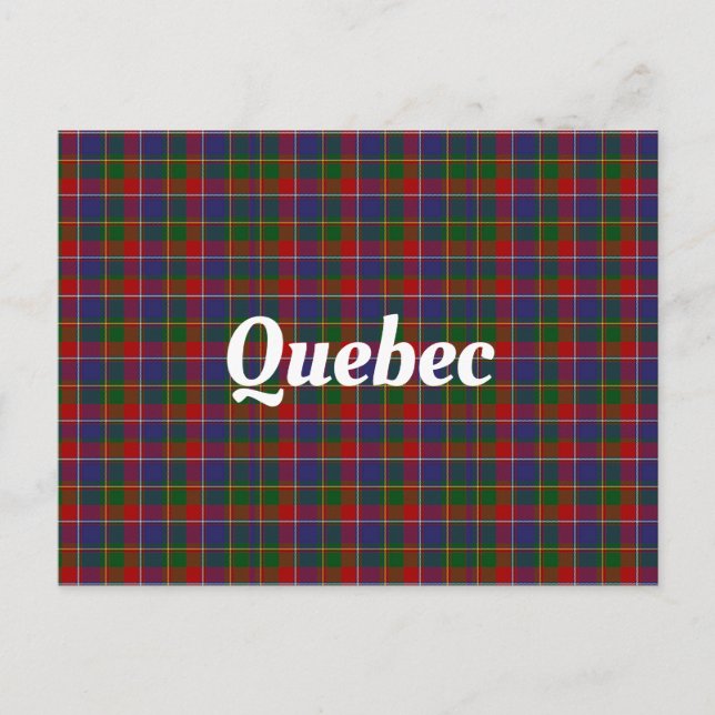 Quebec Tartan Kariert Postkarte (Vorderseite)