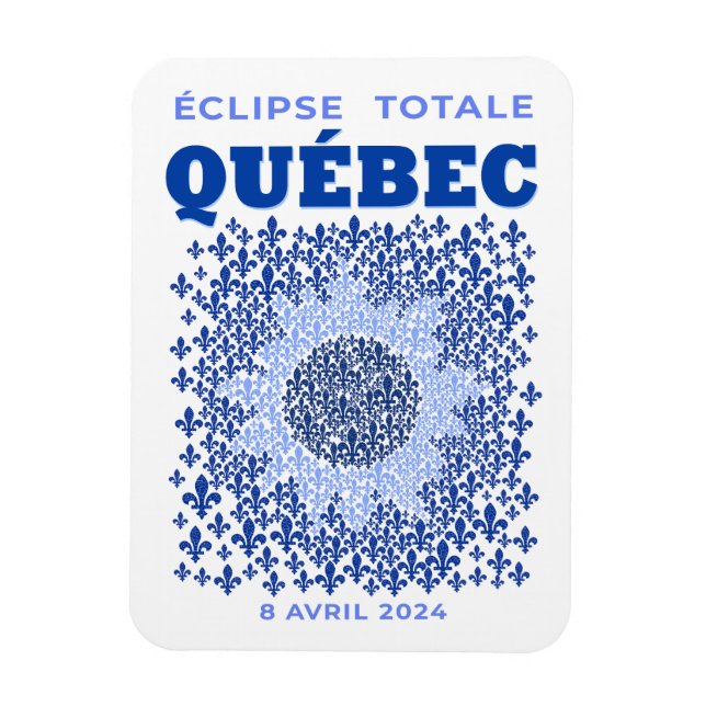 Québec Total Eclipse Flexible Photo Magnet (Vertical)