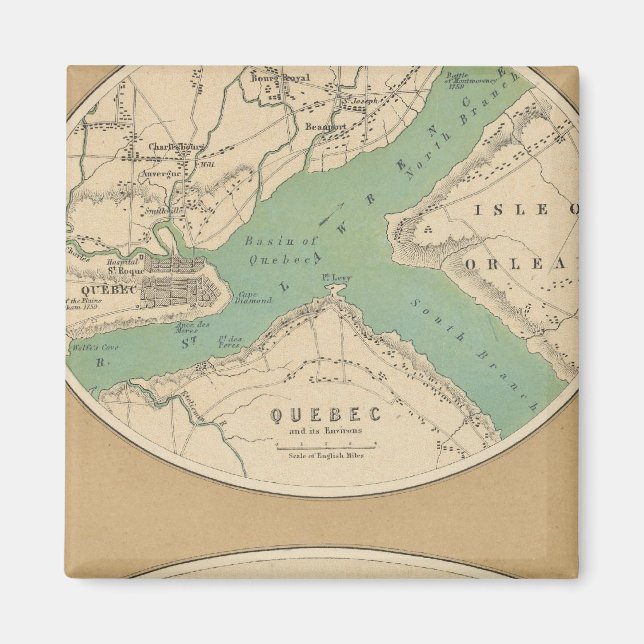 Quebec und seine Umgebung Magnet (Vorne)