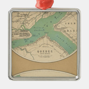 Quebec und seine Umgebung Silbernes Ornament