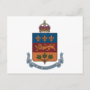 Quebec-Wappen (Alternative) Postkarte