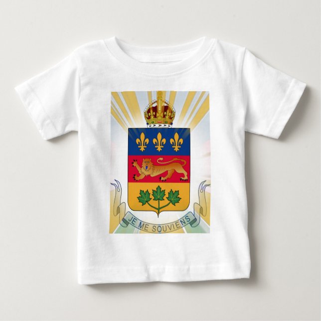 Quebec-Wappen Baby T-shirt (Vorderseite)
