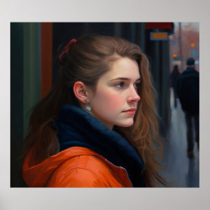 Québécois Quebec Porträtmalerei Poster