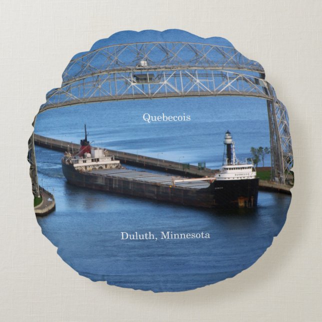 Quebecois Rundkissen Rundes Kissen (Vorderseite)