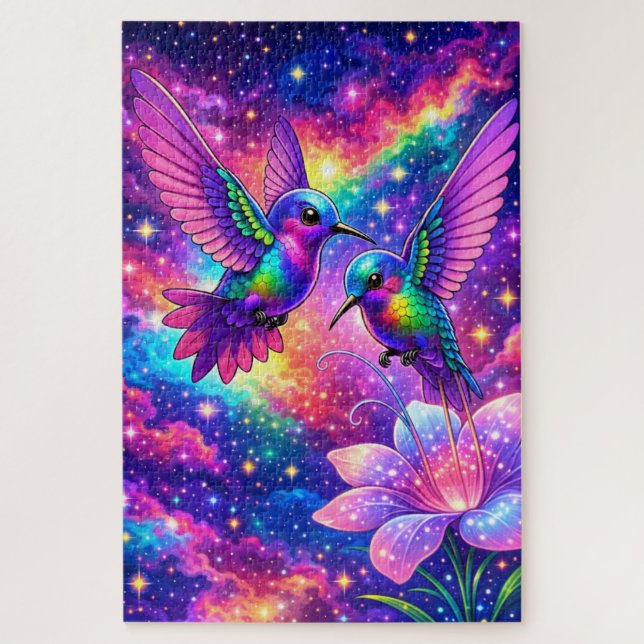 Quebra-Cabeça (Puzzle) Beija-Flores Enamorados (Vertikal)