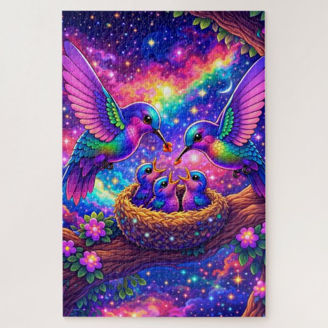 Quebra-Cabeça (Puzzle) Família Beija-Flor (Vertikal)