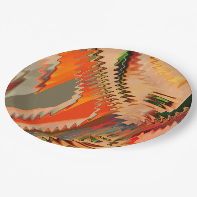 Quebra de cores com zigue zague ou efeionda pappteller (Schrägansicht)