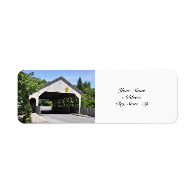 Quechee Gorge Covered Bridge - Adressetikett (Vorne)