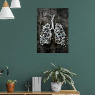 Quecksilber Anatomie Kristall Lungen Fine Art Druc Poster