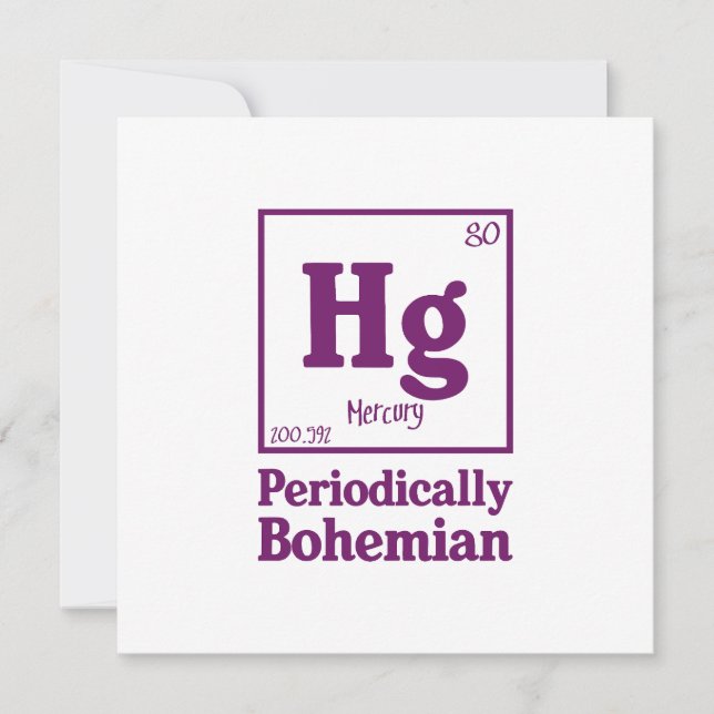 Quecksilber Einladung (Vorderseite)