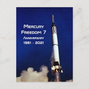 Quecksilber Freedom 7 -  60. Jahrestag Postkarte