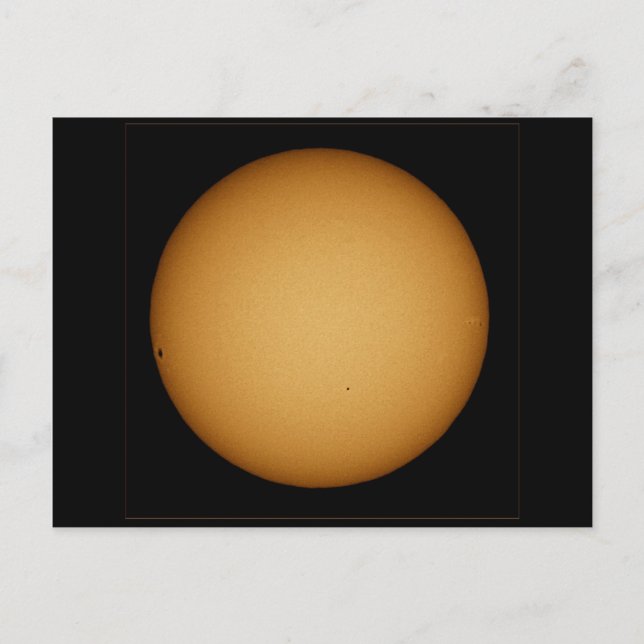 Quecksilber im Transit durch die Sonne Postkarte (Vorderseite)