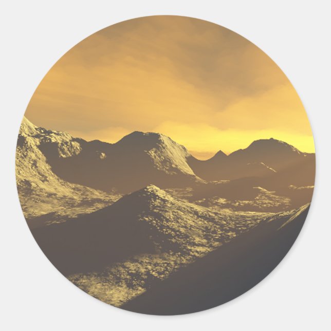 Quecksilber Runder Aufkleber (Vorderseite)