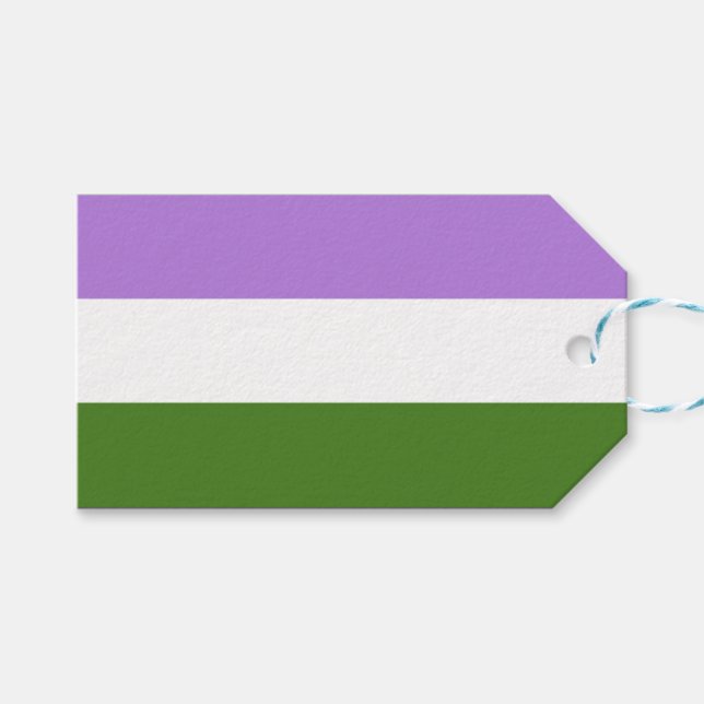 Quee Flagge Geschenkanhänger (Vorderseite (Horizontal))