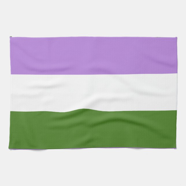Quee Flagge Geschirrtuch (Horizontal)