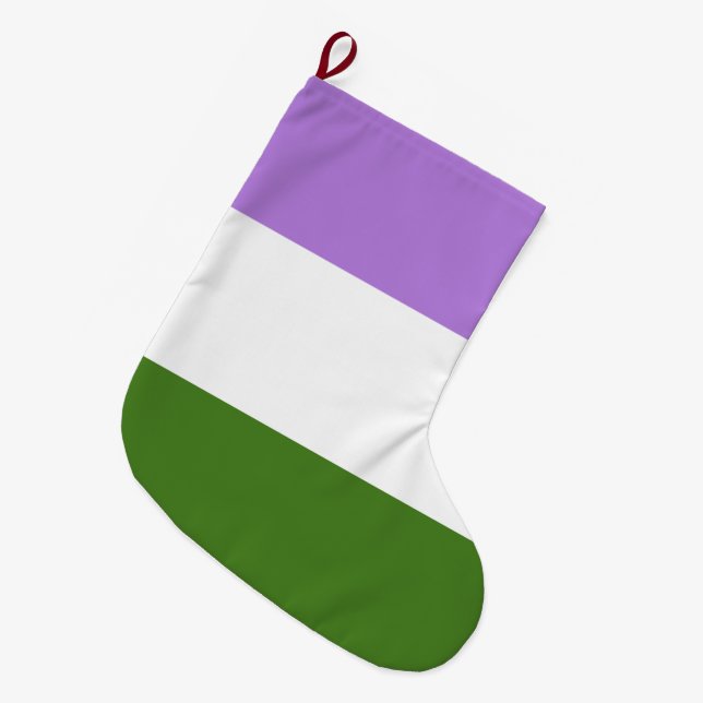 Quee Flagge Großer Weihnachtsstrumpf (Vorderansicht (hängend))