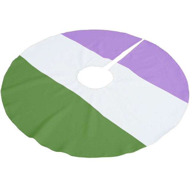 Quee Flagge Polyester Weihnachtsbaumdecke (Schrägansicht)