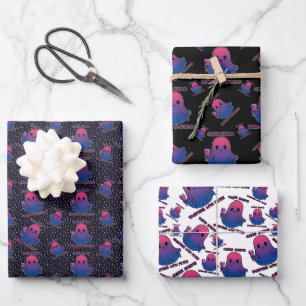 Quee Geister, Geist in Bisexuellen Flag-Farben Geschenkpapier Set