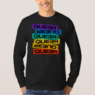 Quee Lgbtq Gay Lesbian-Flagge Regenbogen Que R T-Shirt