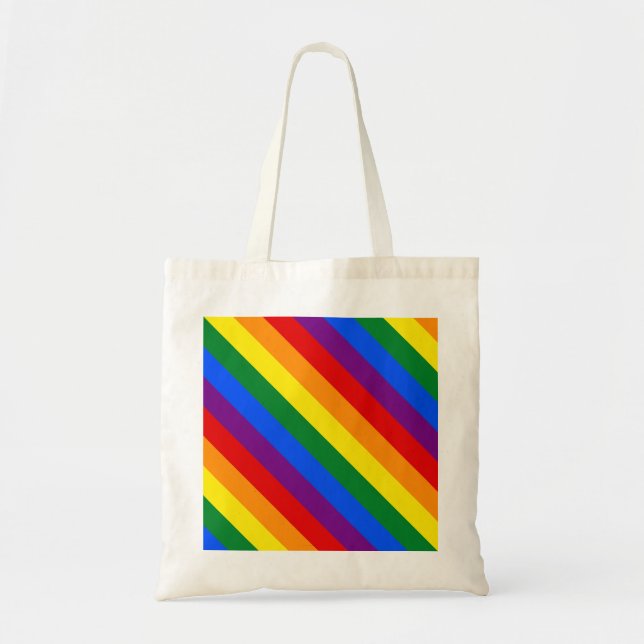 Quee LGBTQ Stolz-Flagge Regenbogen-homosexuelle Tragetasche (Vorne)