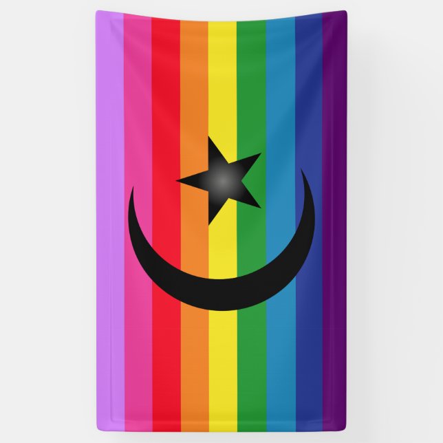 Quee moslemische Flagge Banner (Vertikal)