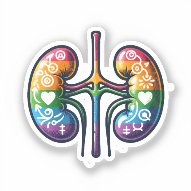 Quee Nieren Aufkleber (Vorderseite)