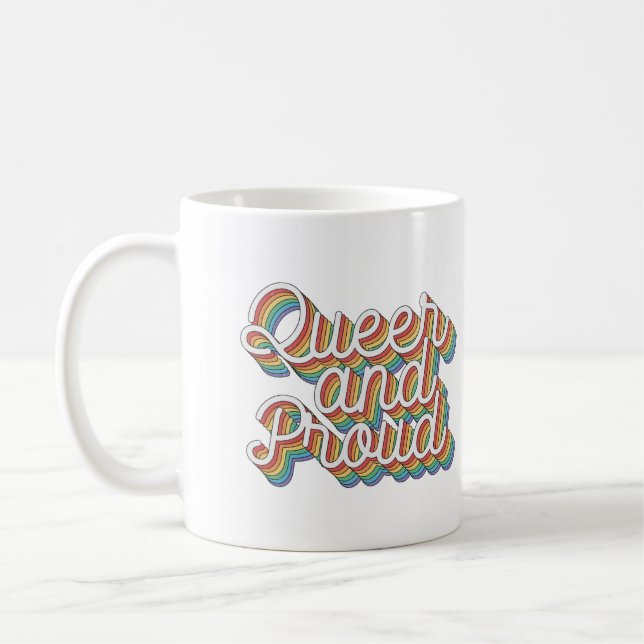 QUEE UND STOLZE RETRO-ÄSTHETIK '70 KAFFEETASSE (Links)