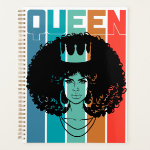 Queen African American Black Woman Melanin Sista Planer