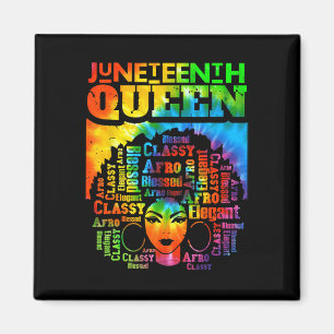 Queen Afro Melanin Black Girl Magic Women Gefärbte Magnet