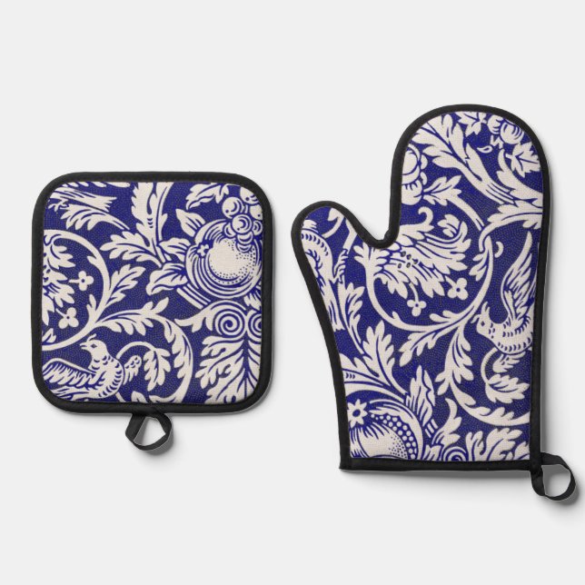 Queen Anne, William Morris Ofenhandschuh & Topflappen-Set (Vorderseite)