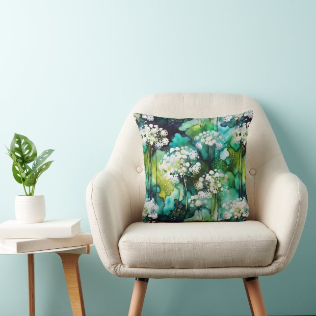 Queen Anne's Lace Abstrakt Kissen (Stuhl )