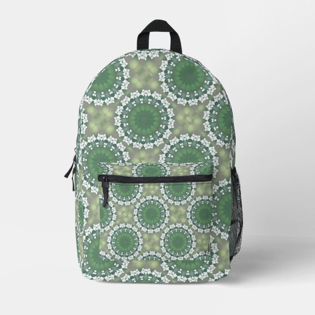 Queen Anne's Lace Abstrakt Spring Floral Elegant Bedruckter Rucksack (Vorderseite)
