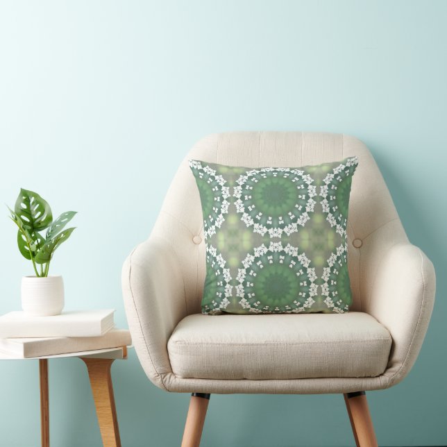 Queen Anne's Lace Abstrakt Spring Floral Modern Kissen (Stuhl )