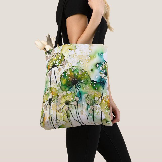 Queen Anne's Lace and Bubbles Abstrakt Tasche (Von Nahem)