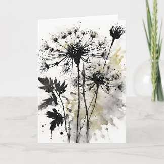Queen Anne's Lace - Watercolor flowers Karte