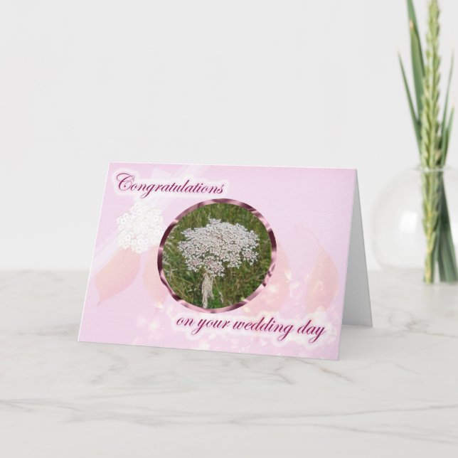 Queen Anne's Lace Wedding Glückwunschkarte Karte (Vorderseite)