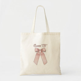 Queen B Tote Bag mit stilvollen Schleifen Tragetasche