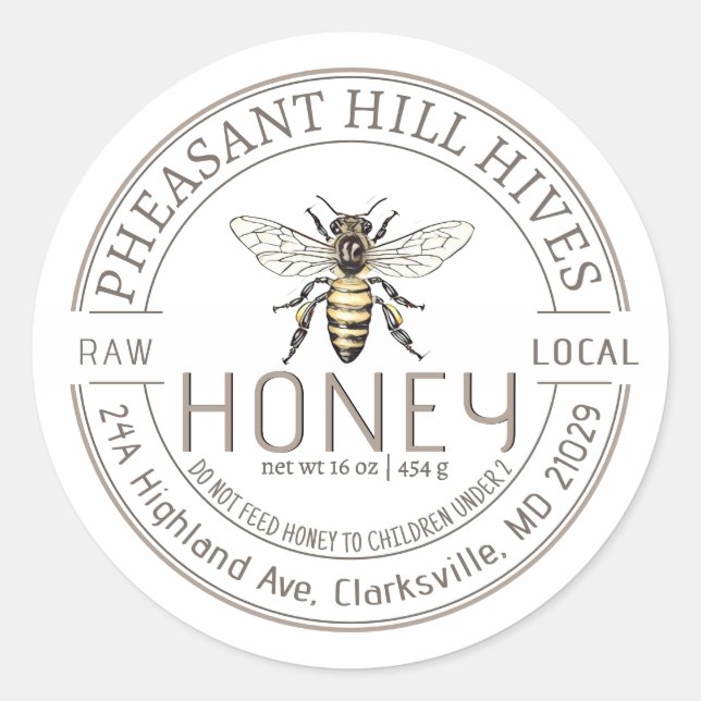 Queen Bee avec bébé Avertissement Étiquette pur mi (Devant)