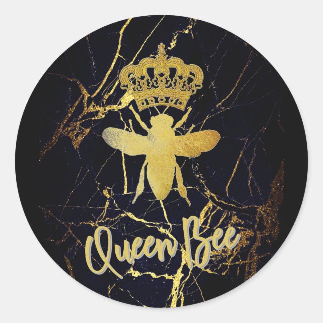 QUEEN BEE Black Marble Sticker (Vorderseite)