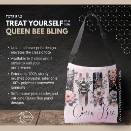 Queen Bee Bling-Taschentuch-Handtasche Tragetaschen Mit Langen Trägern