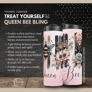 Queen Bee Bling Thermobecher Thermosbecher