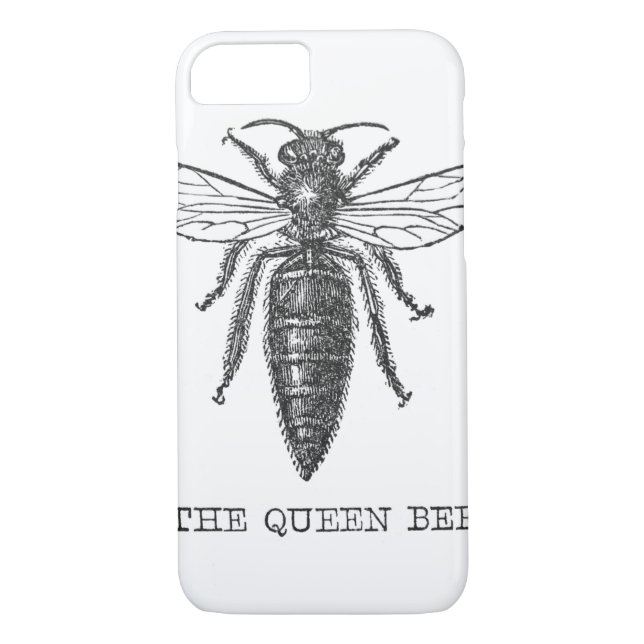 Queen Bee Bug Insect Antike Illustration Case-Mate iPhone Hülle (Rückseite)