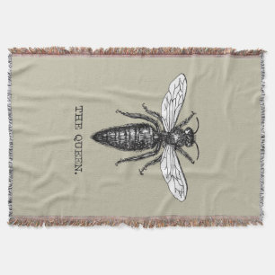Queen Bee Bug Insect Antike Illustration Decke