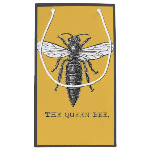 Queen Bee Bug Insect Antike Illustration Kleine Geschenktüte