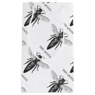Queen Bee Bug Insect Antike Illustration Kleine Geschenktüte
