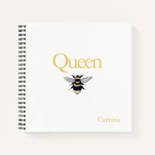 Queen Bee Bumblebee Yellow Black Journal Carnet