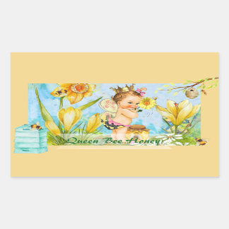 Queen Bee Canning Label Rechteckiger Aufkleber