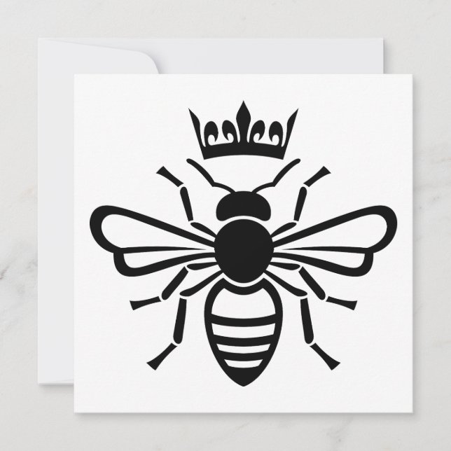 Queen Bee Crown Einladung (Vorderseite)