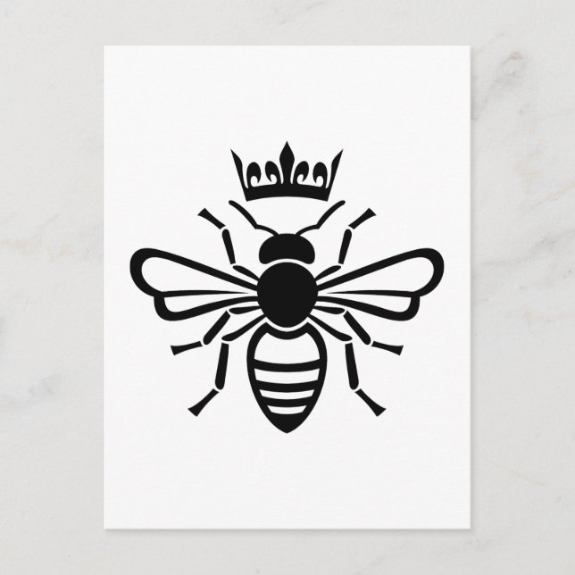 Queen Bee Crown Postcard Postkarte (Vorderseite)